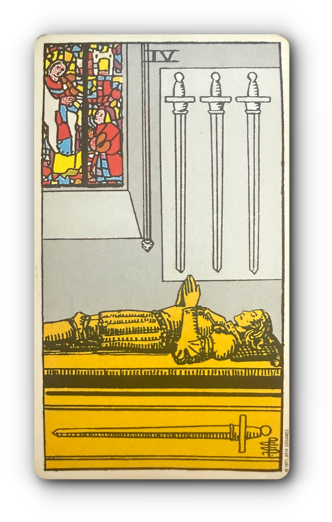tarot kaart zwaarden vier de betekenis van de kaart