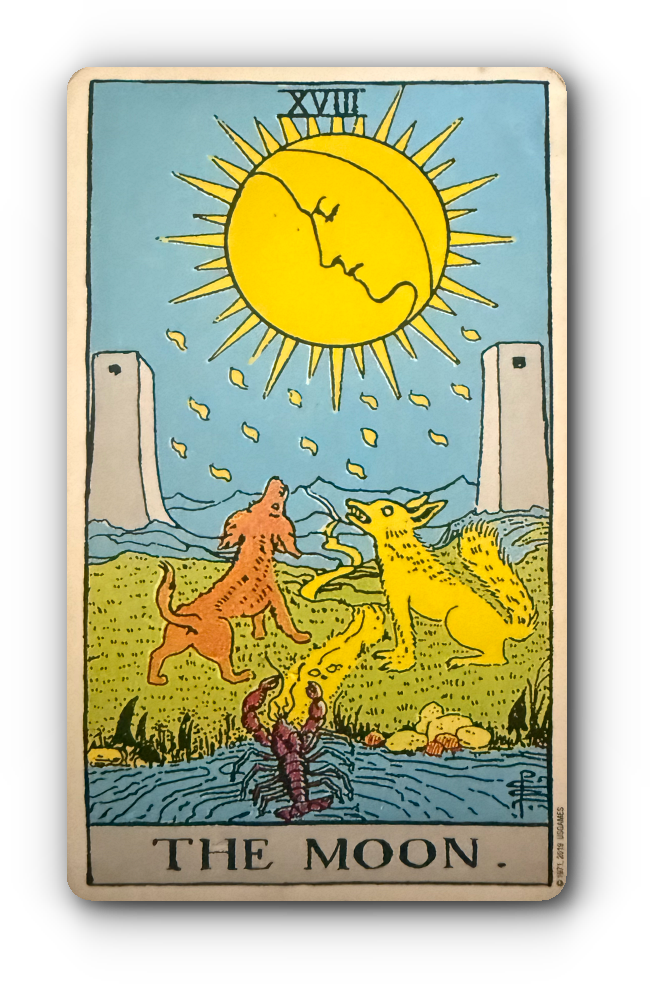 tarot kaart uitleg kaart 1 betekenis the moon