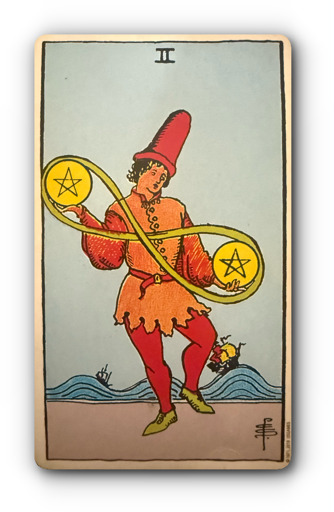 tarot kaart pentakels twee betekenis