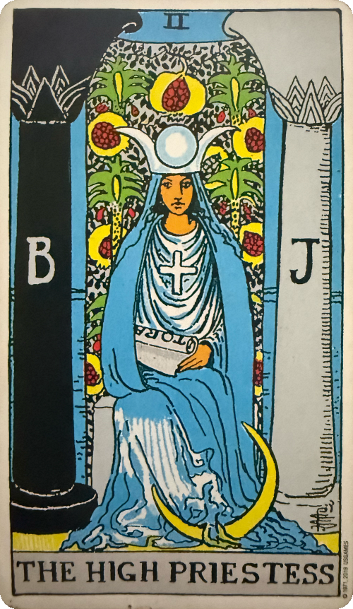 tarot kaart hoge priesteres