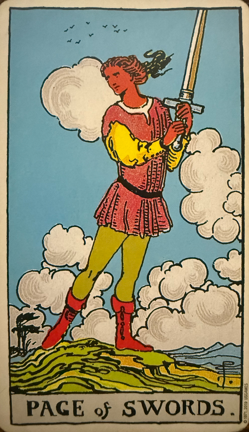 page of swords tarotkaart